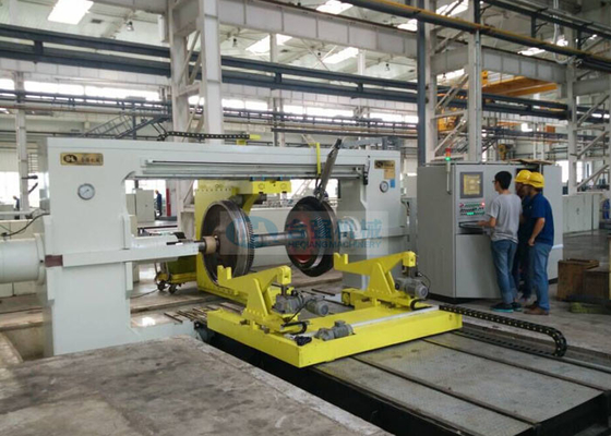 Máquina hidráulica horizontal da imprensa da roda da estrada de ferro com cilindro dobro
